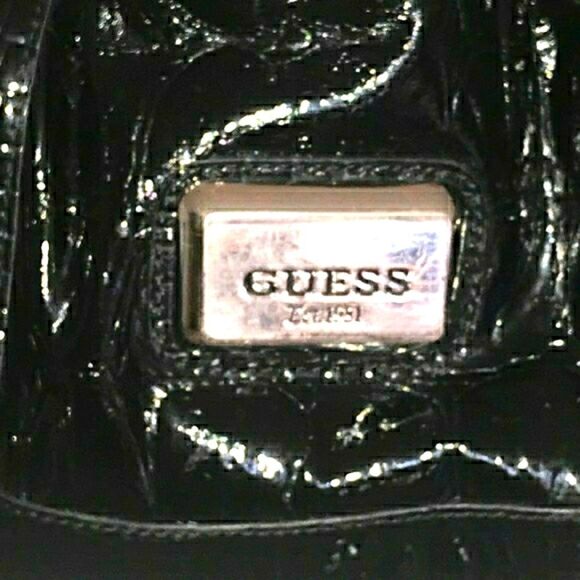 Vintage Guess Est 1981 Black Shoulder Women Bag - Picture 11 of 16